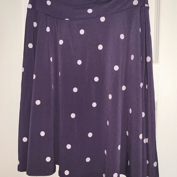 COPY - Girls Lularoe Azure Skirt 12 Polka Dots - Picture 1 of 4